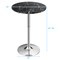Costway Round Bistro Bar Table Height Adjustable 360-degree Swivel Black